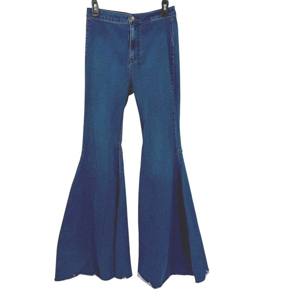 We The Free Free People Extreme Flare Bell Bottom Jeans Festival Retro Size 27